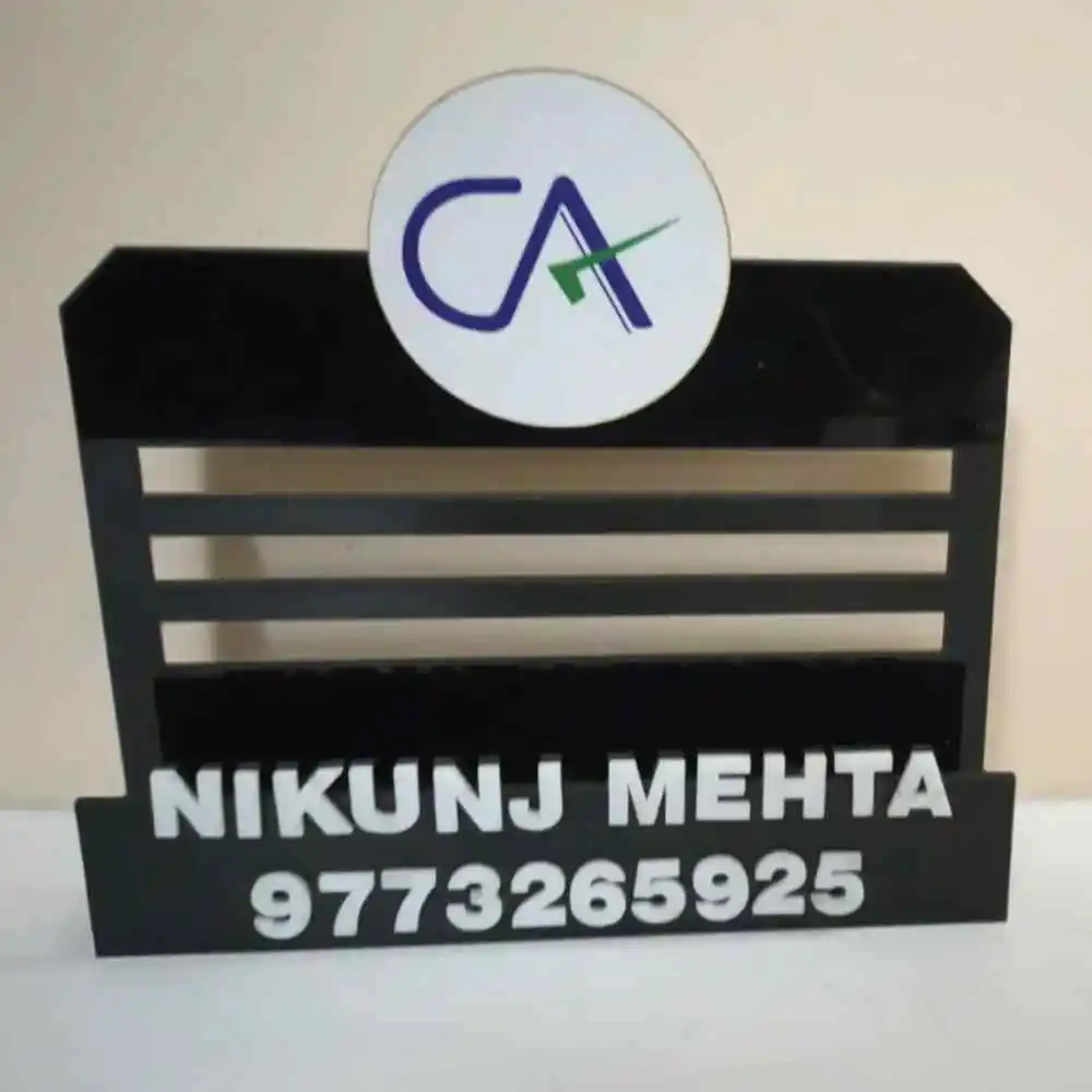 Visiting Card Holder Acrylic-Name and Phone Number